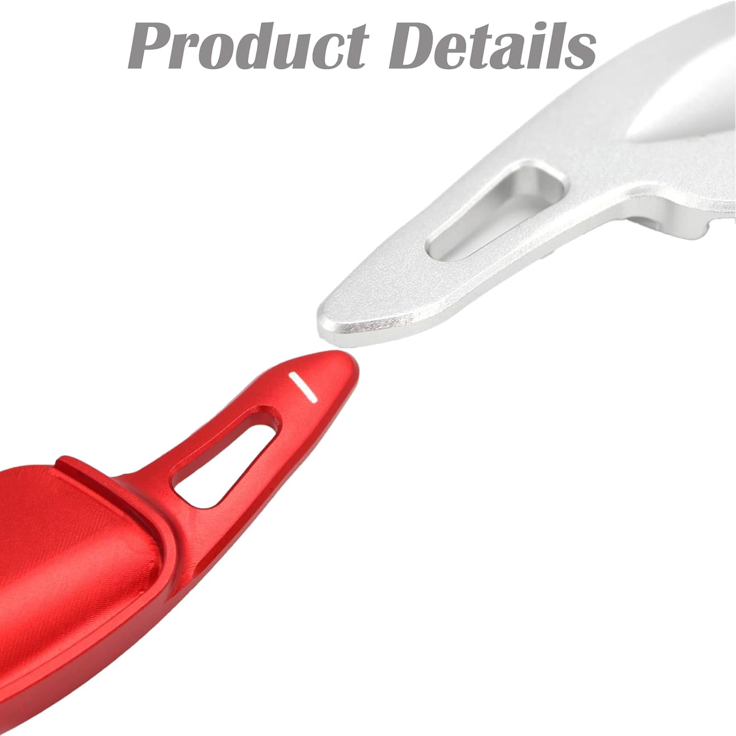 Aluminum Alloy Steering Wheel Paddle Shifter Extensions Compatible with Hyundai Elantra N 2023-2025 Accessories, Enhanced Driving Control Interior Upgrade-Red