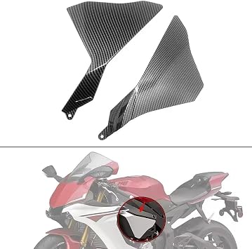 Motorcycle Parts Carbon Fiber Pattern Upper Side Cover Cowl Panel Fairing Trim For YAMAHA YZF-R1 R1M R1S 2015-2018
