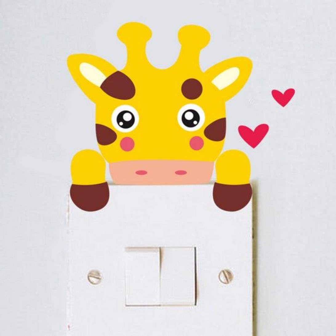 AIMTOPPY New Cute animal Wall Stickers Light Switch Decor Decals Art Mural Tools
