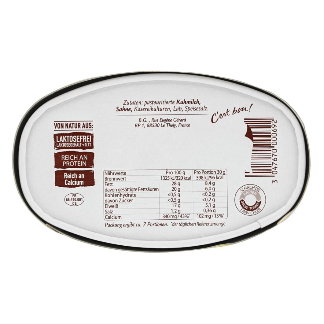 Géramont Weichkäse cremig-würzig – 200 g, 4er Pack | Französische Käsezubereitung aus Kuhmilch | Intensiver Geschmack & zarte Textur