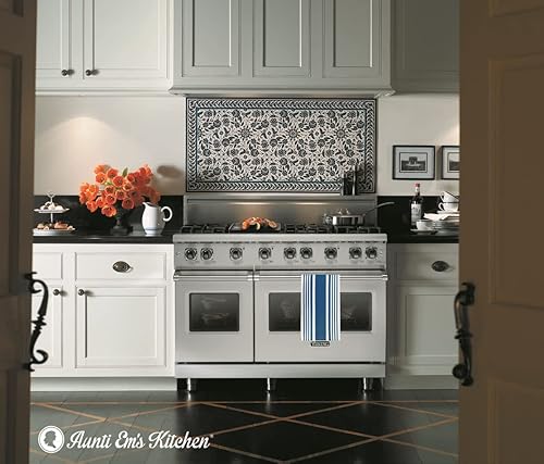 Miniatura 5 de Aunti Em's Kitchen Toallas de cocina y manos de diseñador tejidas de 100% algodón de cultivo responsable, grueso y lujoso, de gran tamaño de 20 x 30