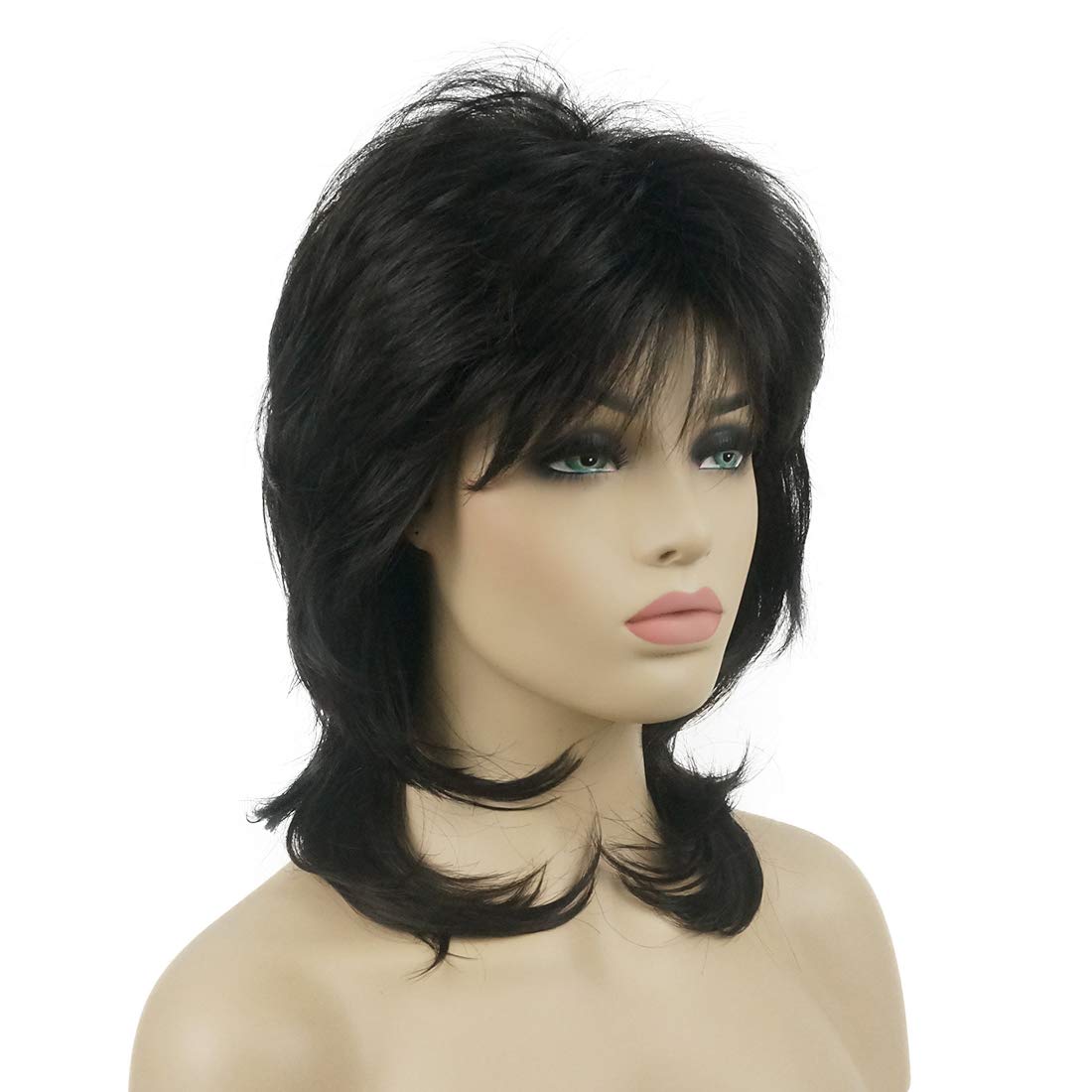 lydell long soft shaggy layered classic cap full synthetic wigs (dark brown) #4 dark brown