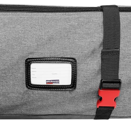 BRUBAKER 'Carver Performance' Bolsa Porta Esquís - Bolsa Deporte De Nieve para Transportar Un Par De Esquís Y Bastones - Funda Reforzada - Heather Gris/Negro - 170 cms. - imagen 5