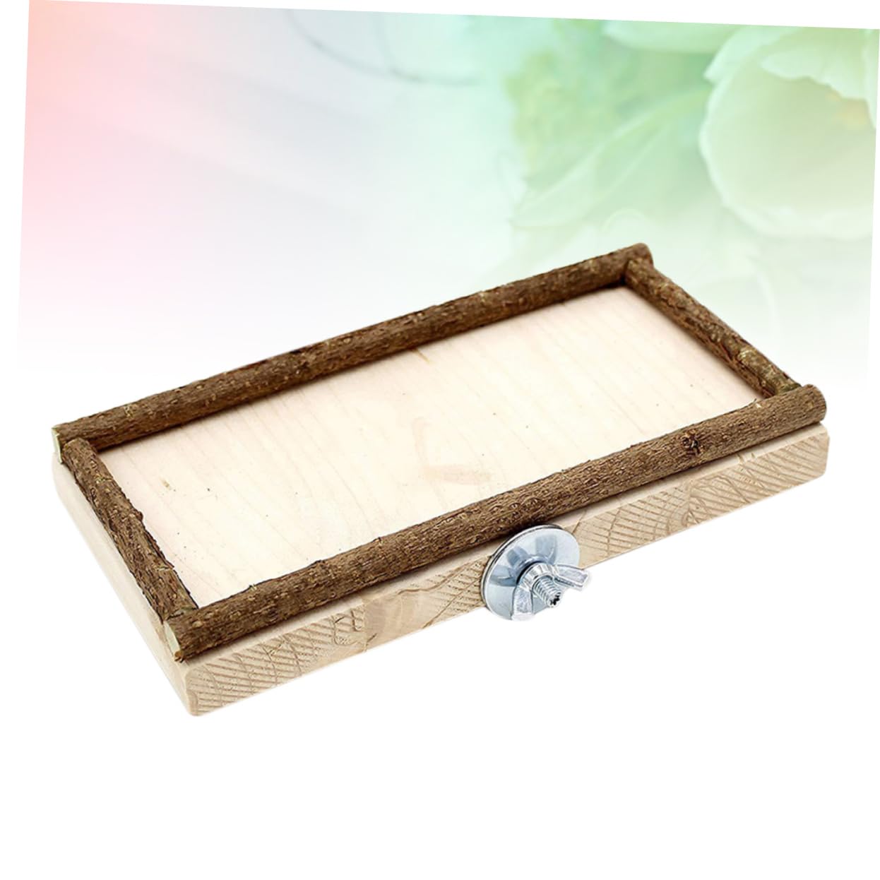 Toyvian 2pezzi Piattaforma Gioco Legno Per Pappagalli Giocattolo Per Uccelli Con Funzione Di Nutrimento Adatta Cockatiels e Pappagalli Facile Da Installare e Sicura Per Animali Domestici