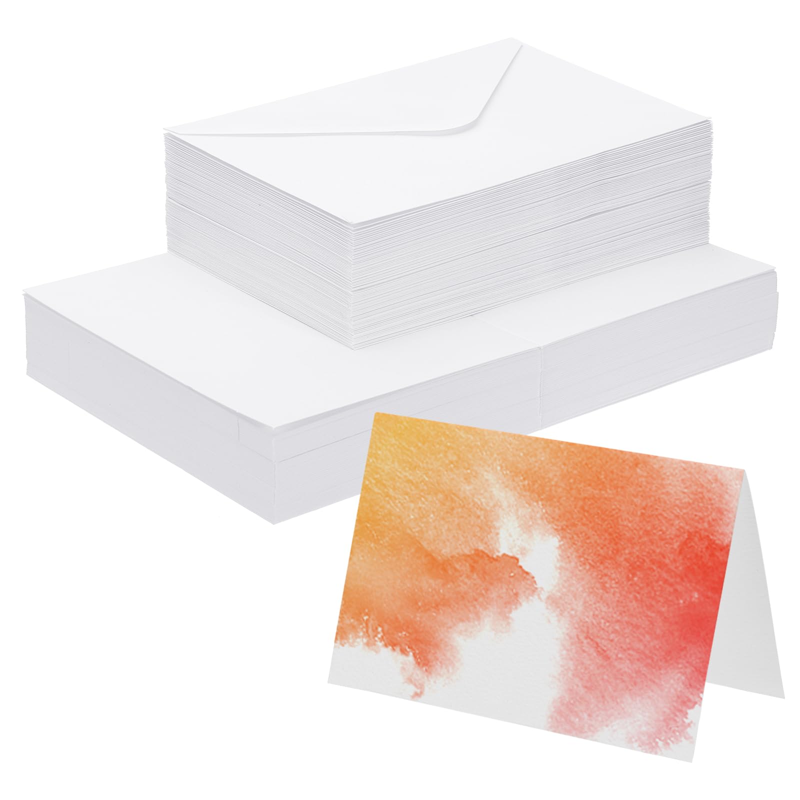 PATIKIL 50 Ensembles Cartes Aquarelle 140lb/300 GSM Avec Enveloppes