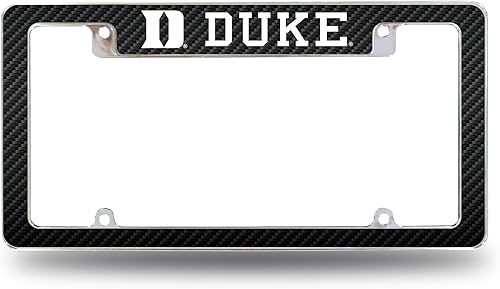 Miniatura 129 de Rico Industries NCAA Carbon Fiber 12" x 6" Chrome All Over Automotive License Plate Frame for Car/Truck/SUV