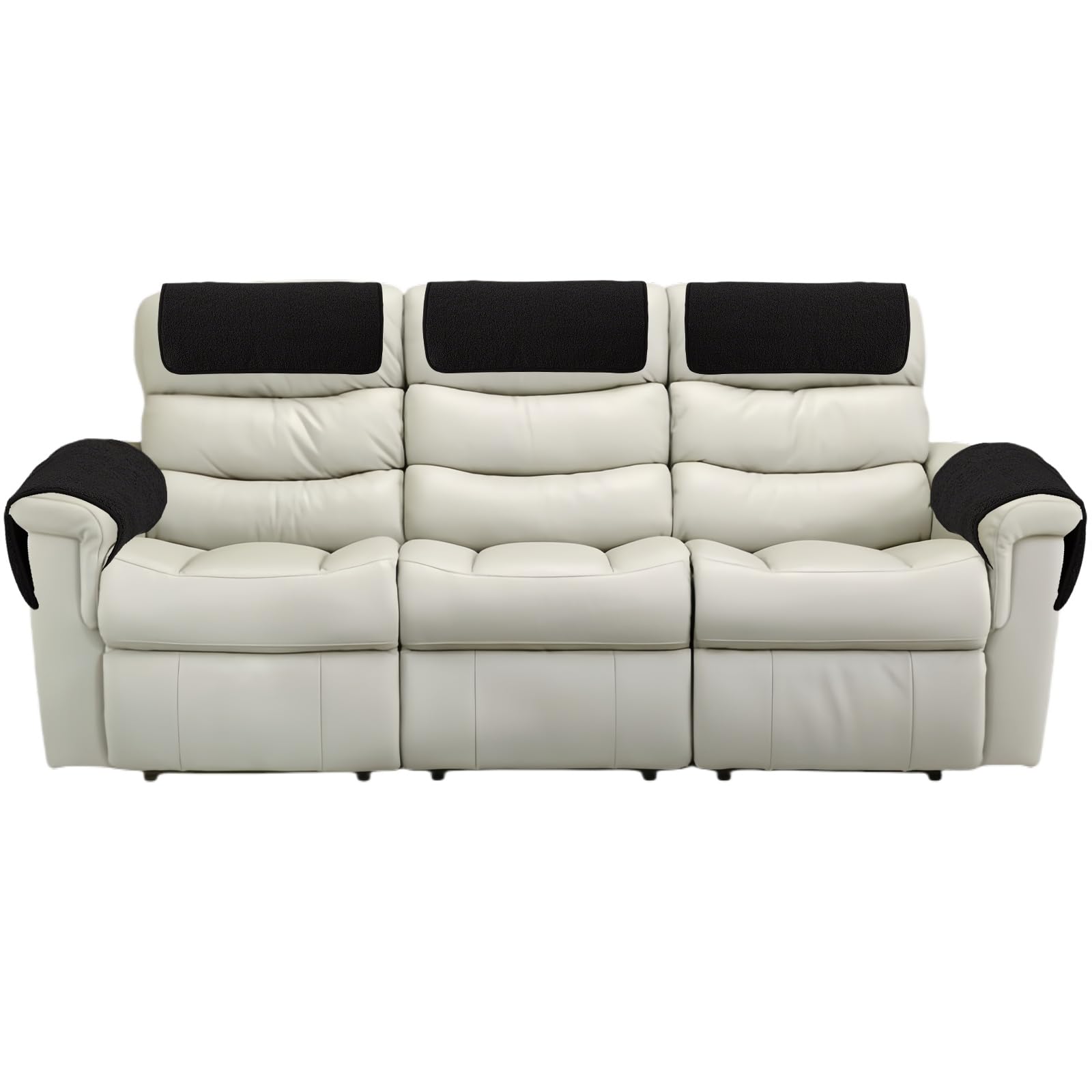 GYHH Sofa Armchair Covers for Arms, Nonslip Sofa Headrest Cover Sherpa Arm Covers with Pockets for Recliner Chair Armchair Slipcovers Furniture Protector