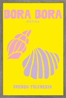 Reinders: Destinations - Destination Bora Bora Wall Poster, 22.4L" x 14.7W", Barnwood Framed Version