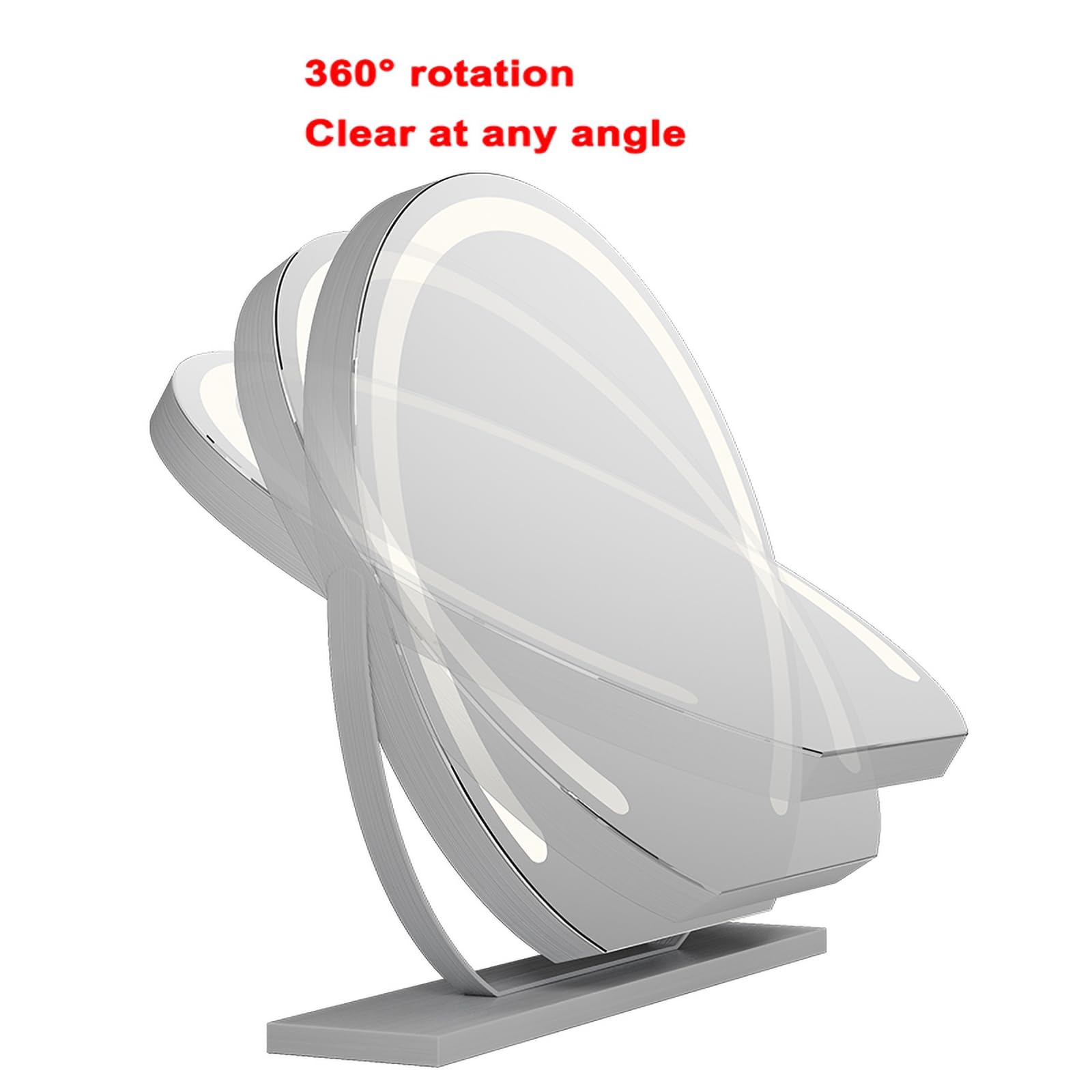 Specchio rotondo illuminato Vani da 40 cm, specchio da toeletta illuminato per camera da letto e bagno, regalo per gli amanti del Beau