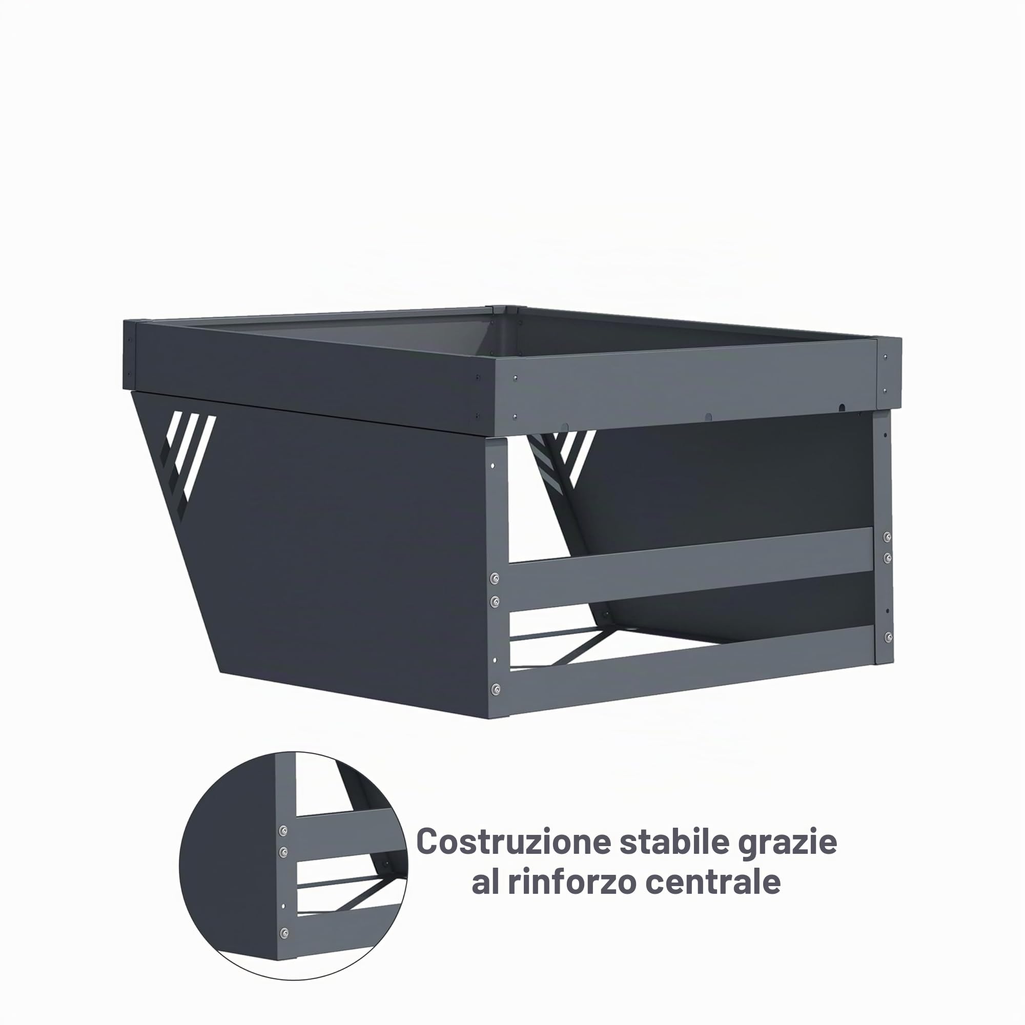 Novaterra - Garage per robot tosaerba in metallo - L 60 × P 70 × A 39,6 cm - Garage premium per robot tosaerba con tettoia inclinata e adatta per piante - compatibile con i principali modelli di robot