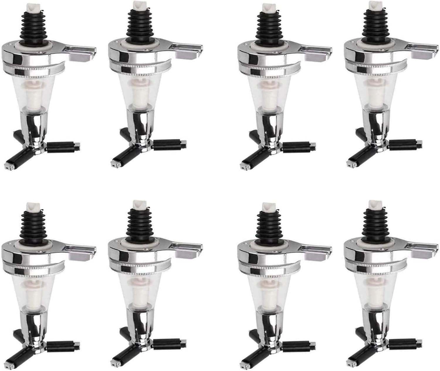 8 Piece 30ml Liquor Dispenser Bar Optic Spirit Measure Pub Dispenser Drink Spirit Wine Cocktail Pourers Bar Tool