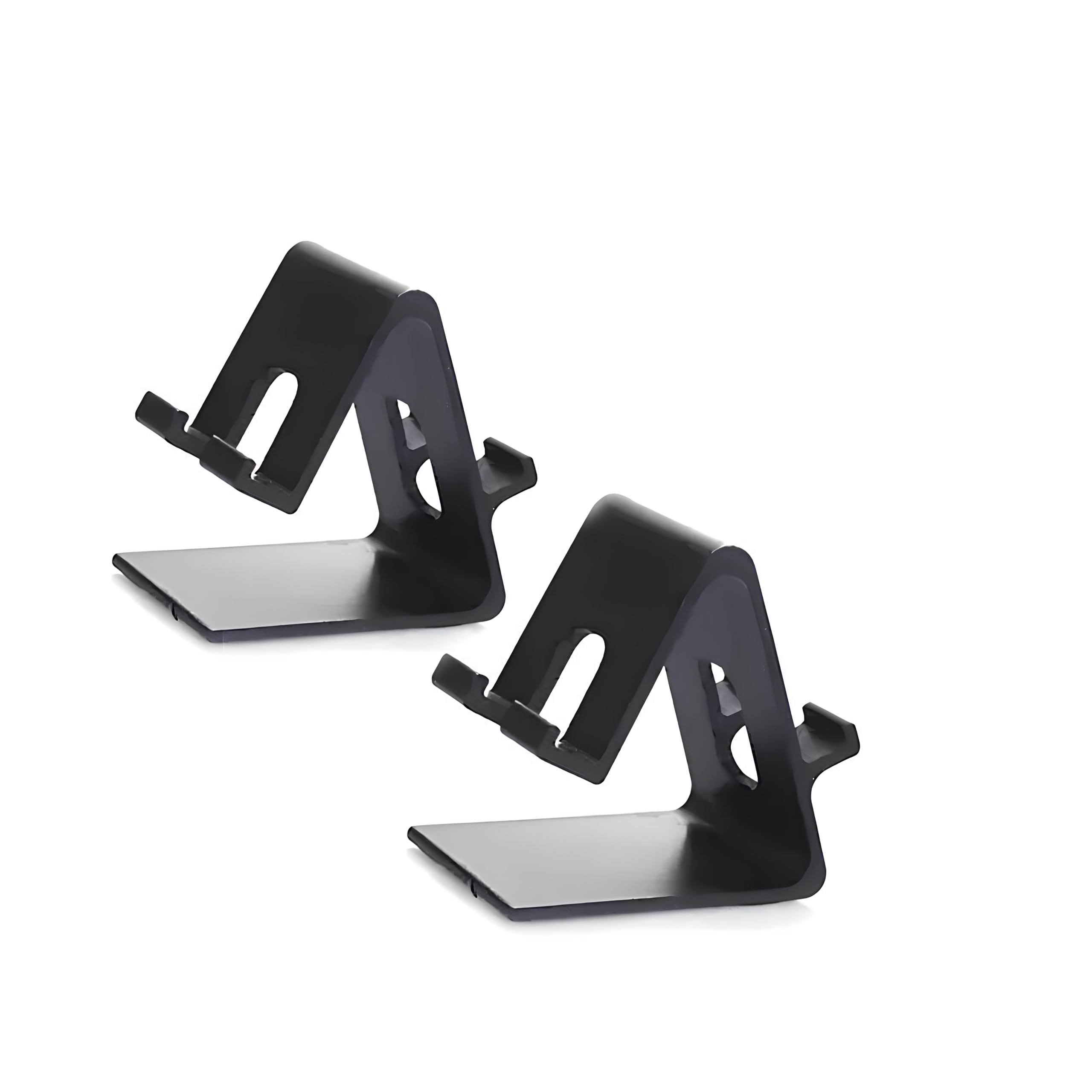 GladiadoraGladiadora® Mobile Stand for Table, Dual sided Mobile Holder/Stand Desktop Universal Hard Plastic Mobile Holder Black (Pack of 2)