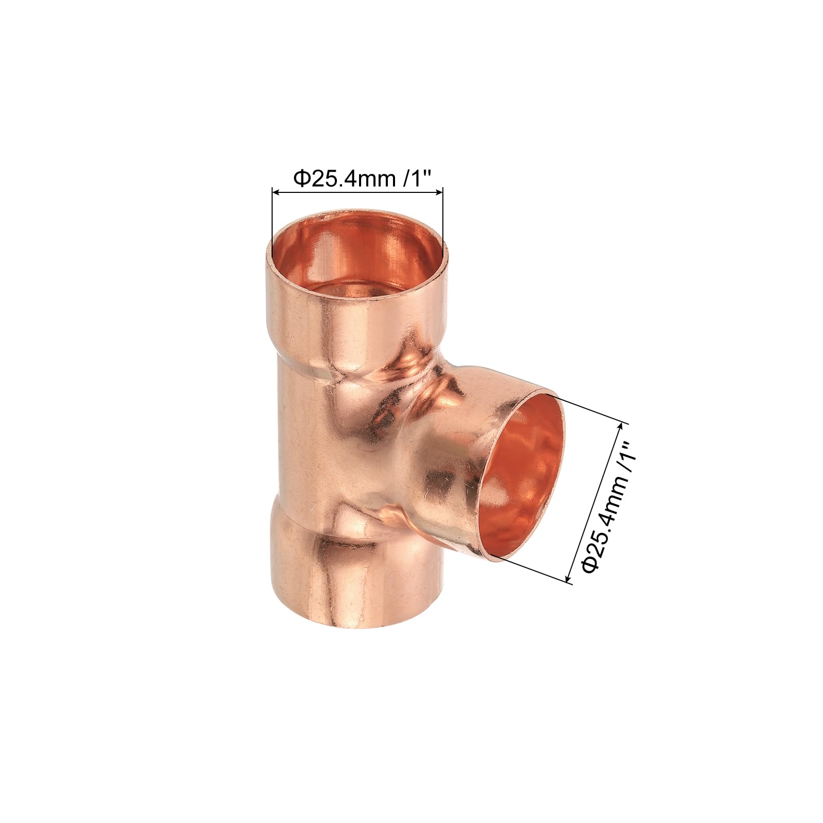 QUARKZMAN 25Pcs 1" x 1" x 1" Cobre Reducción T Presión Tubo Accesorio Conectores para Fontanería Suministro y Refrigeración