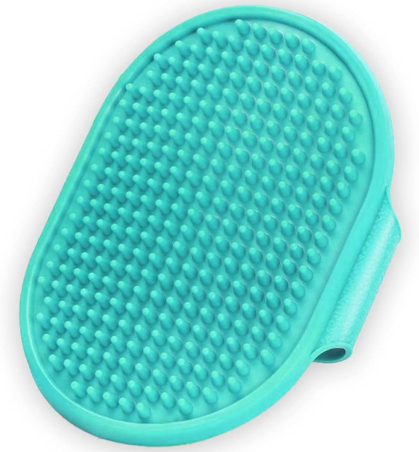 SILENCIO Dog Bath Brush Dog Grooming Brush, Pet Shampoo Bath Brush Soothing Massage Rubber Comb with Adjustable Ring Handle for Long Short Haired Dogs and Cats (Pista) (B0C37F848Q) Amazon Price History, Amazon Price Tracker