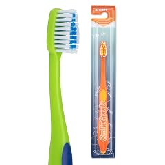 Practicon SmileGoods Y341 Child Toothbrush 34 Tuft Extra Soft Bristle Individually Packaged Toothbrushes Assorted Colors Bulk Pack of