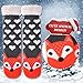 DYW Women Winter Thick Slipper Socks with Grippers Non Slip Warm Fleece Lining Fluffy Fuzzy Socks Christmas Gifts (Fox)