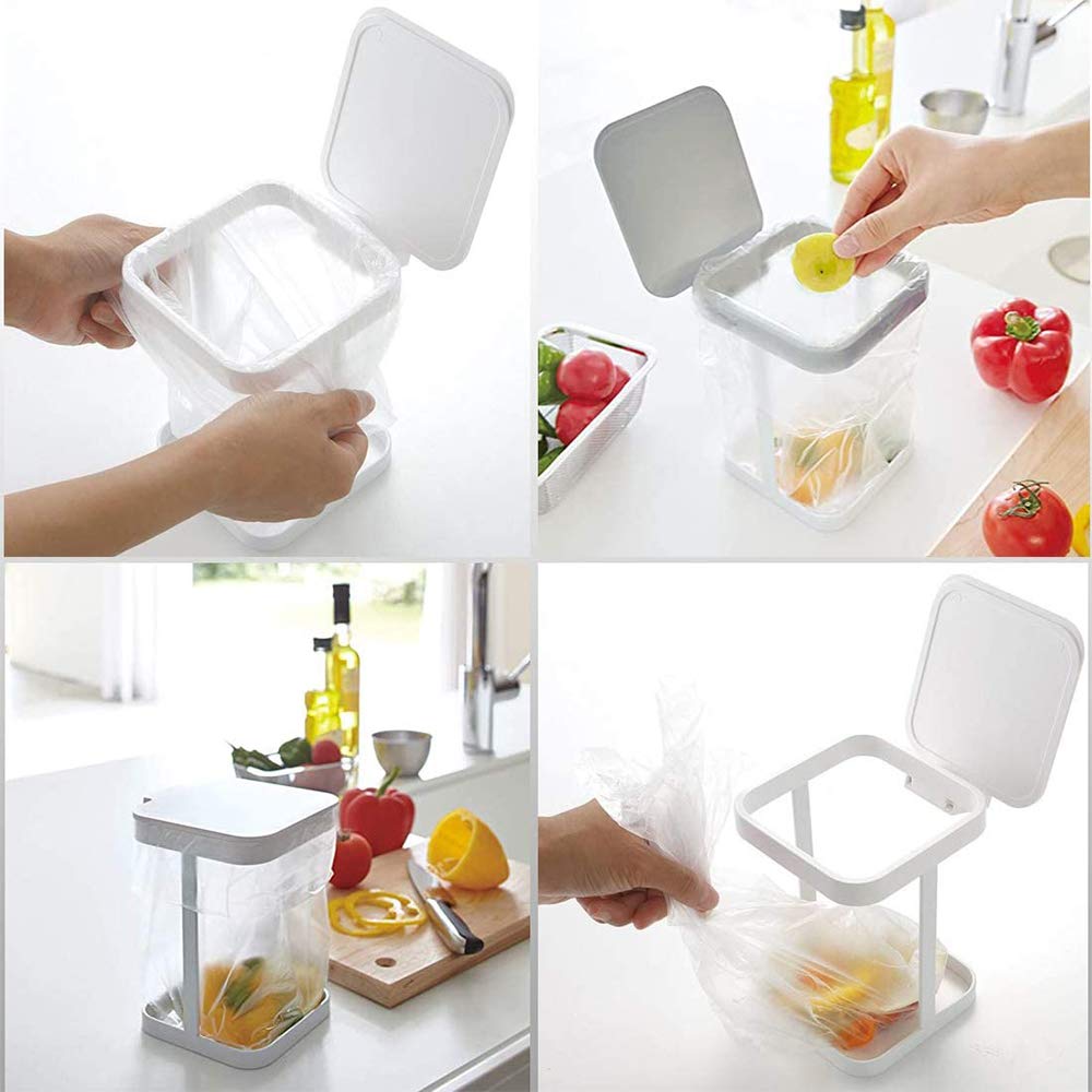 Mülleimer, praktischer Nachttisch, Couchtisch, Schlafzimmer, einfach, niedlich, Mini, kreativ, Heimbüro mit Abdeckung