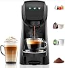 Warriors1 Single Serve Coffee Maker for Keurig K Cup, Espresso Machine for Nespresso Original, Dolce Gusto Pods, Ground Coffee, Cappuccino & Latte Coffee Machine, 20 Bar Espresso Maker (black)