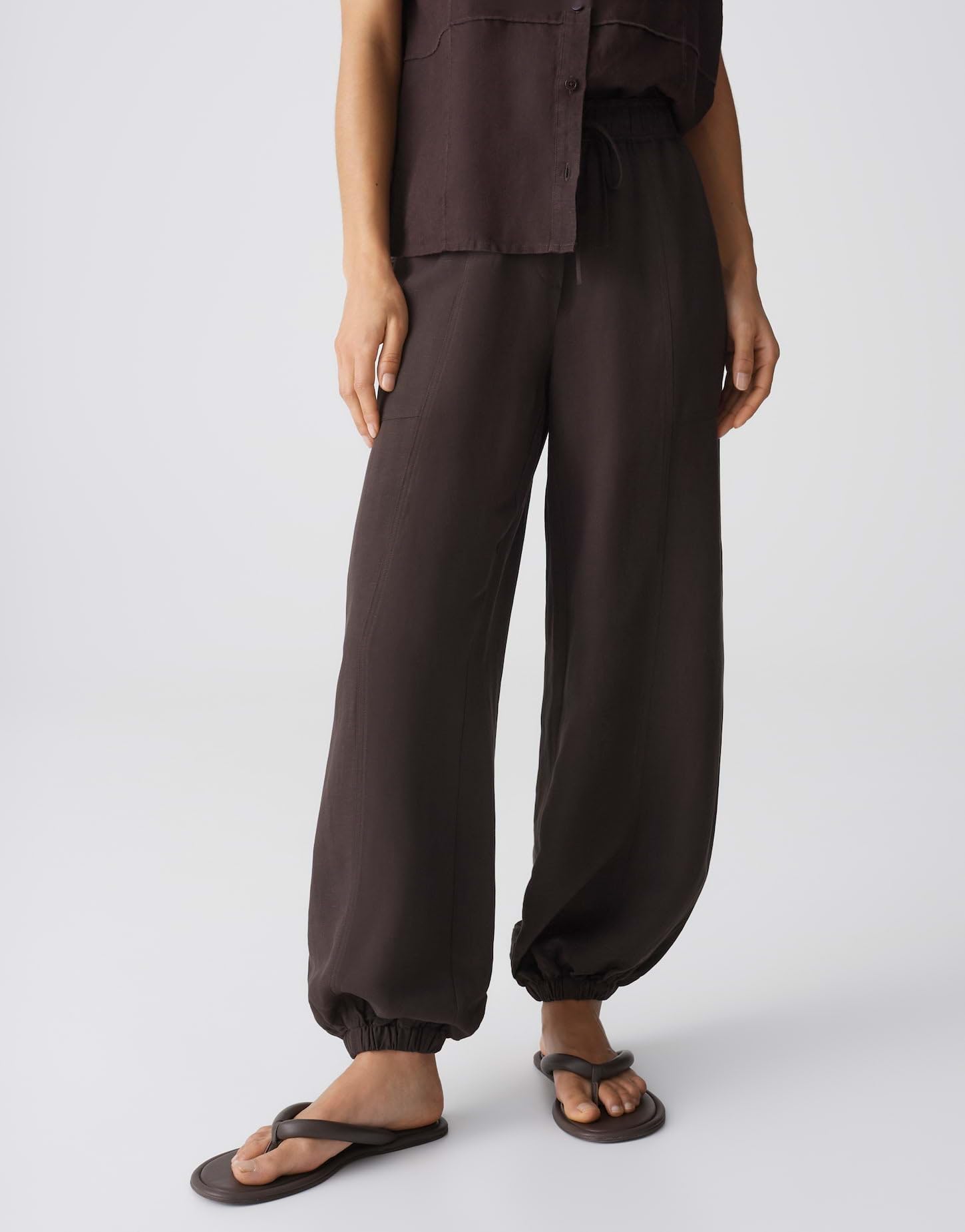 OPUS Damen Jogpants | MYHA Oasis Relaxed City Pants aus Viskose Leinen Mix