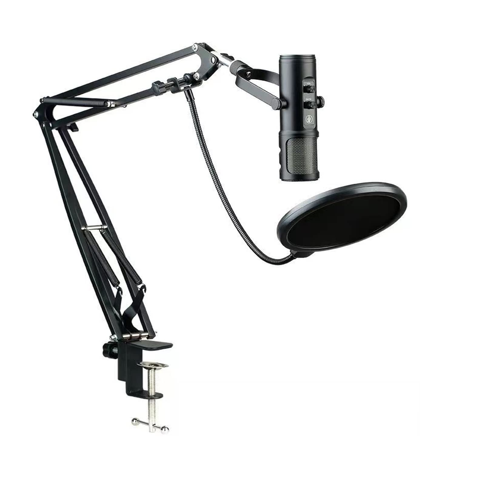 Microphone USB Type C A6V avec contrôle de gain et suspension antichoc