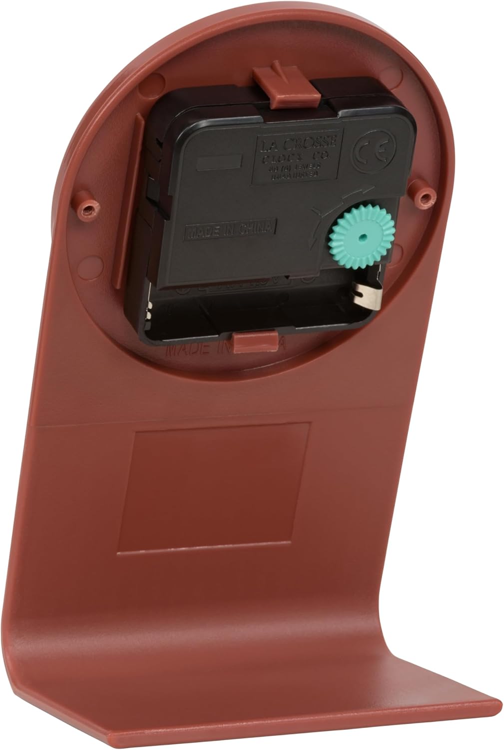 La Crosse Clock 437-3015BR Grooves Quartz Analog Tabletop Clock - Brick Red