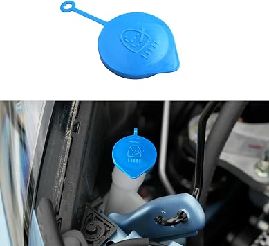 Windshield Washer Fluid Reservoir Cap, Washer Tank Cap, 38513-SB0-961 Windshield Washer Bottle Cap, Car Accessories Windshield Wiper Fluid Cap Replacement for Most Vehicles Blue