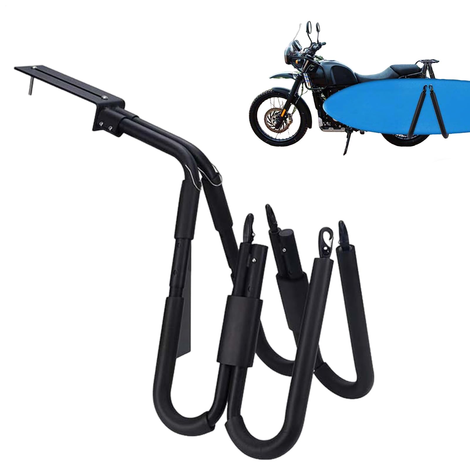 Surf Rack, Supporto Montaggio Regolabile e Portatile, Supporto per Bici da Surf | per Bici da Strada, Mountain Bike, Moto, Scooter