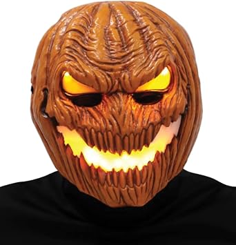 Morris Costumes Adults Flame Fiend Hallows Hellion Mask with Hood Standard Orange