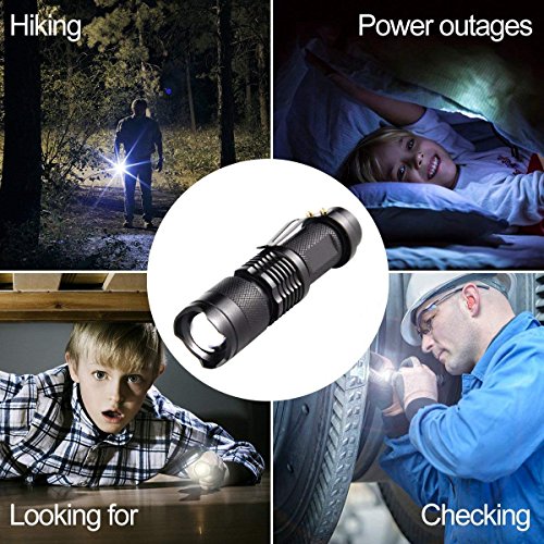 Bestsun 5 Pack Tactical Mini Led Flashlight Ultra Bright 300 Lumens Q5 Led Handheld Flashlights Water Resistant Adjustable Focus Small Torch Light For Kids Child Camping Cycling Hiking Emergency #TOP7