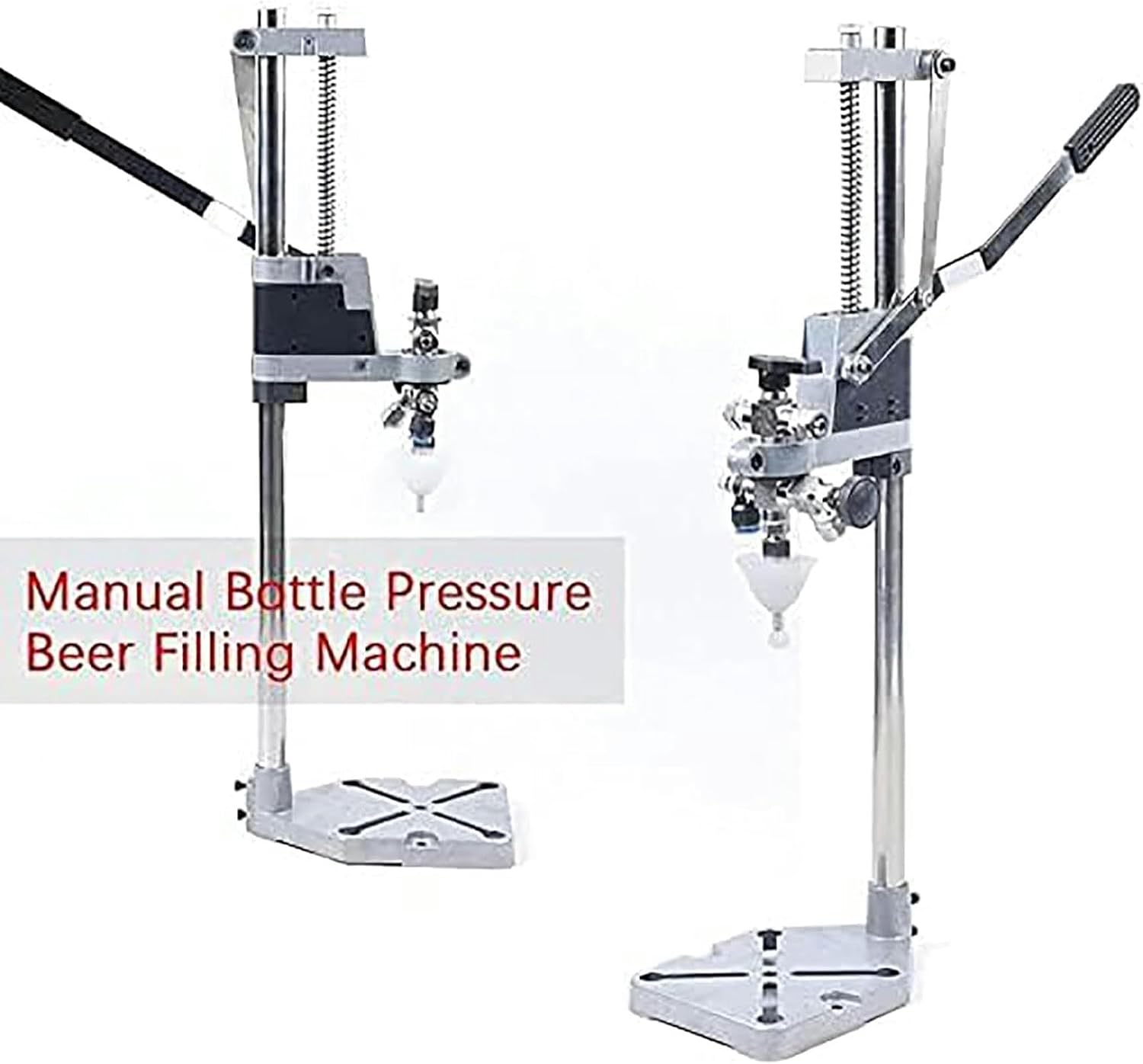 Wzglod Bottle Filler, Counter Pressure Bottle Filler, Manual Liquid Filling Machine for Stainless Steel Beer/Wine Bottle Filler, for Glass/Convoluted/Plastic/Wine Bottles