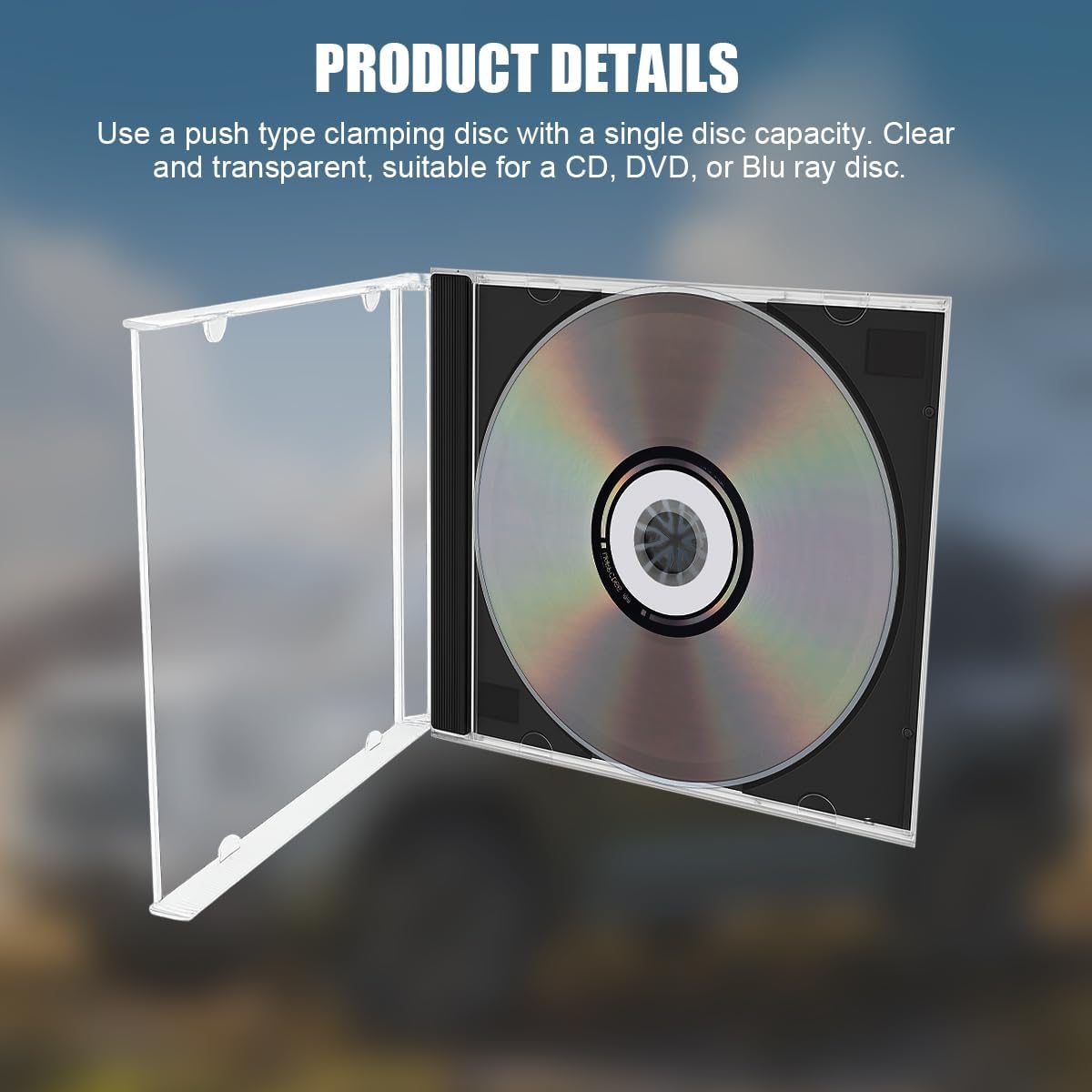 6PCS Car CD Jewel Case, Clear Vehicle CD Storage Box with Assembled Removable Tray, Automotive DVD Disc Cover Protection Replacement Accessories, Universal for SUV Truck Sedan (Black)