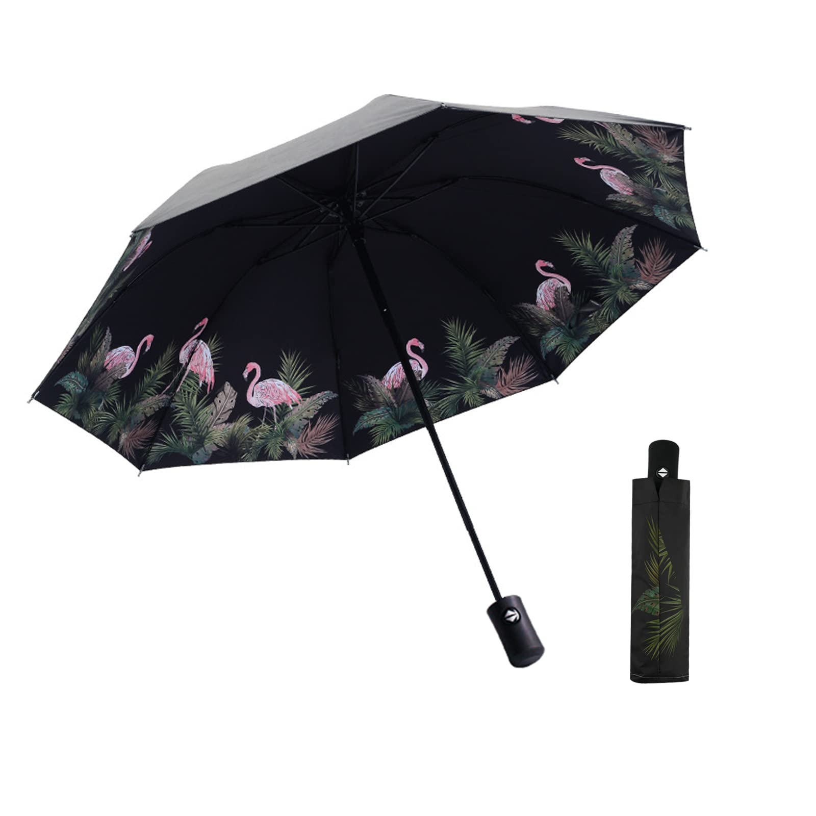 JodsenFolding Umbrella Windproof Compact Travel Umbrella with 8 Rib UV Sun Rain Lightweight Golf Umbrella One Button Auto Open and Close Portable Umbrella Fast Dry Umbrella for Men Women