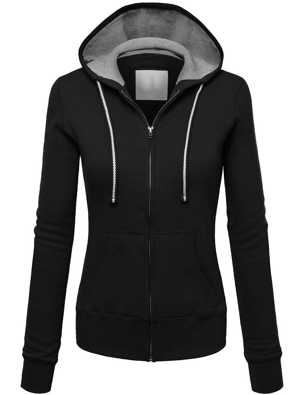 Sudadera con capucha YALI color puro con cremallera de bolsillo antirrobo 4
