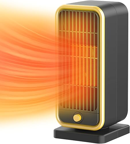 Calentador de espacio, calentador pequeño eléctrico mejorado para el hogar, oficina, uso en interiores en el escritorio con interruptor de