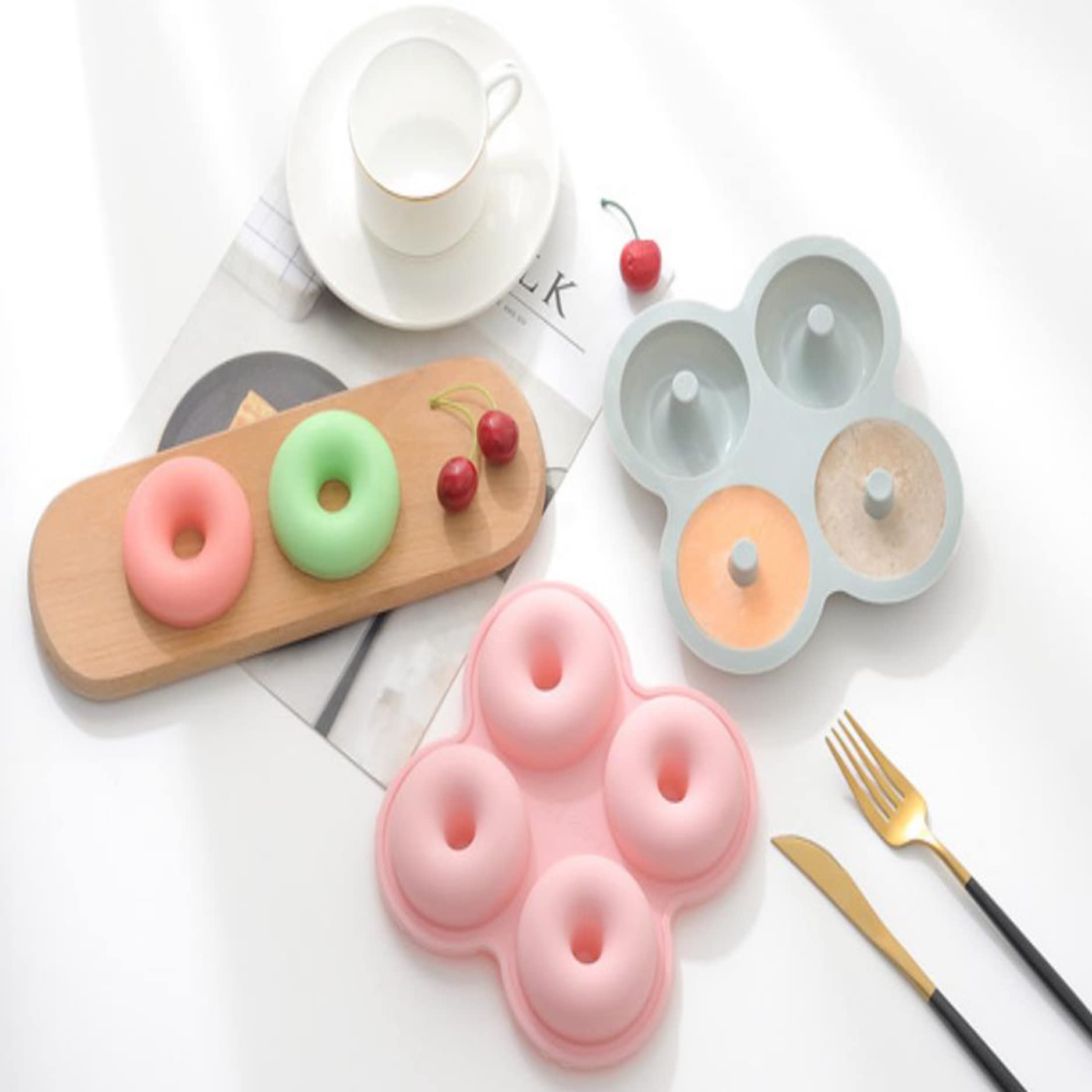 Stampo Per Ciambelle In Silicone - 2 Pezzi Da 6 Cavità, Antiaderente Per Forno - Foto 6