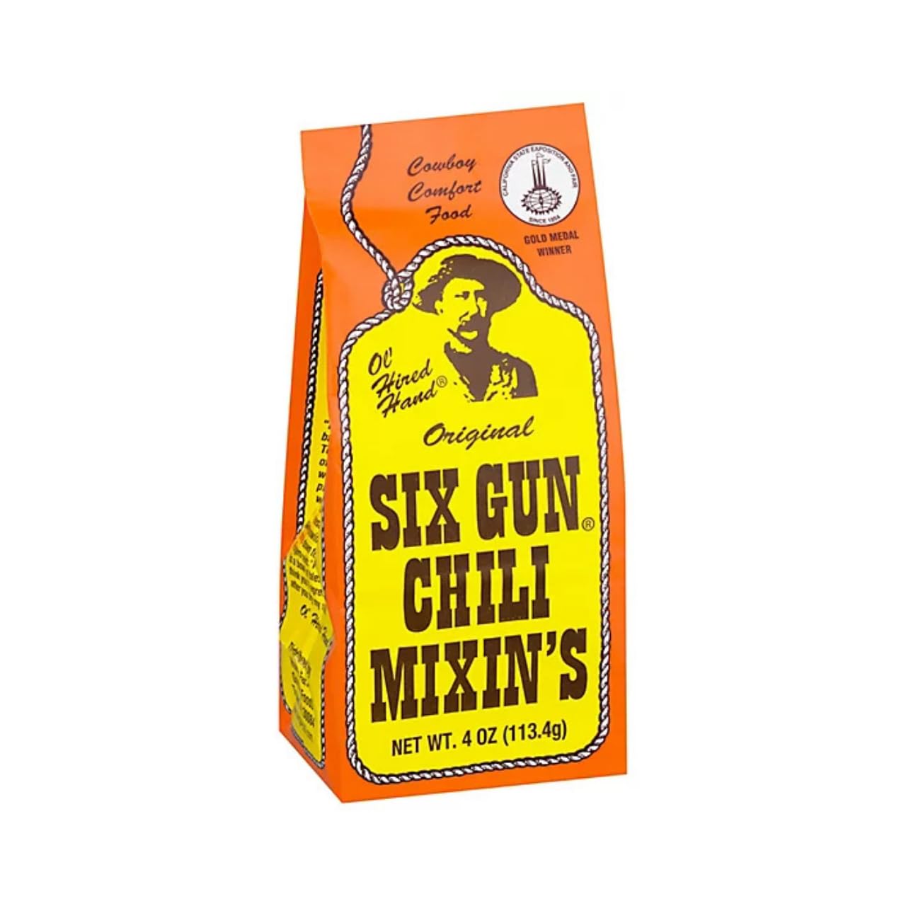 Six Gun Chili Mixin’s Original Chili Seasoning Mix 6 Pack - Authentic Texas Chili Kit with Spices and Seasonings for Homemade Chili, Easy Dinner, No MSG, Bold Flavor, Gluten Free