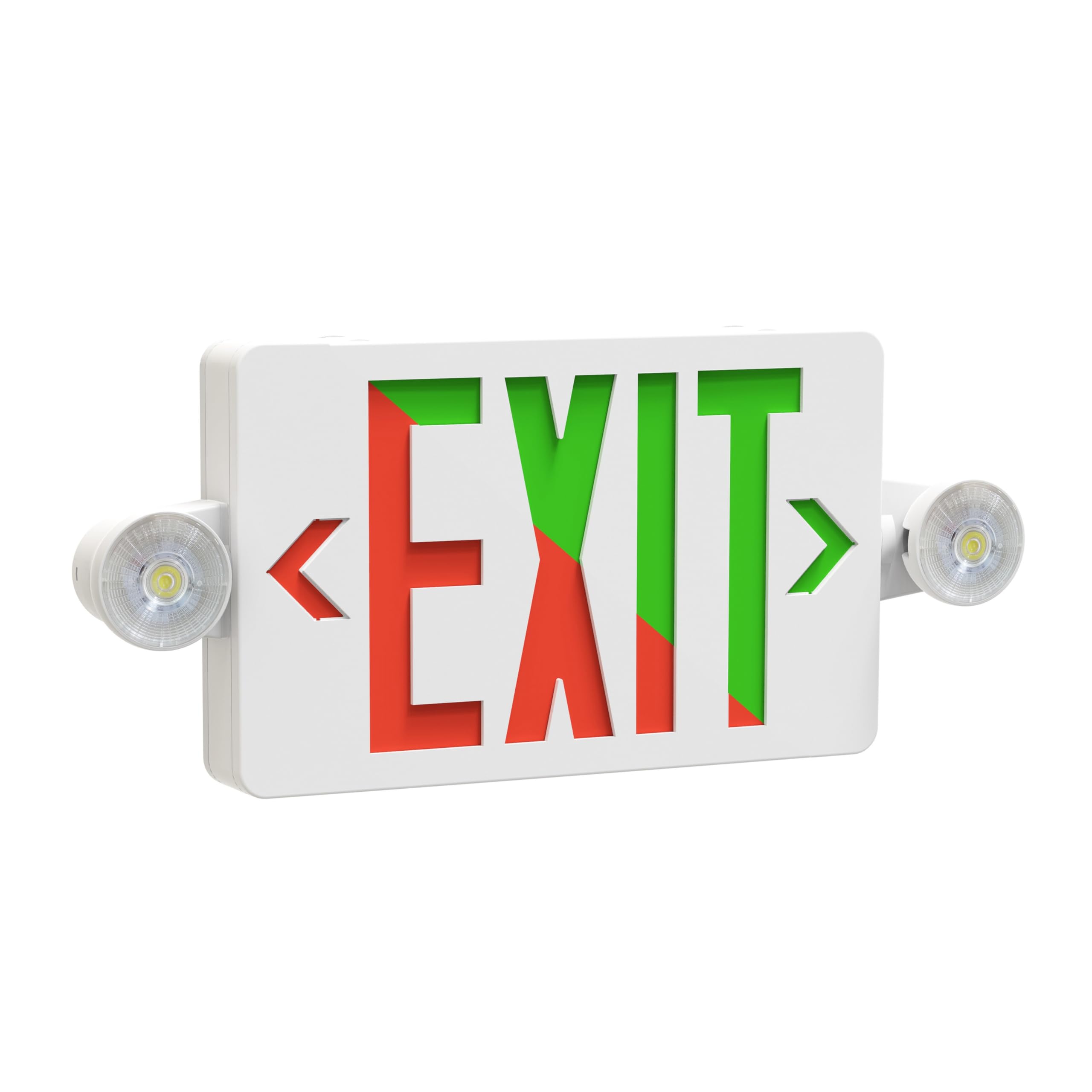 RP Lighting + Fans Turner Dual Color LED Exit Sign with Self-Diagnostic Option - White