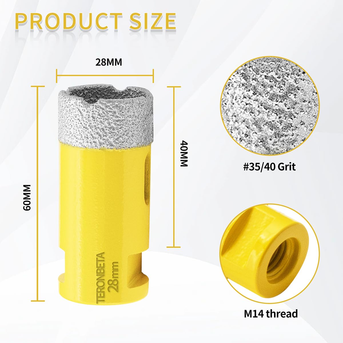 Teronbeta Diamond Core Drill Bit 28mm - Image 2