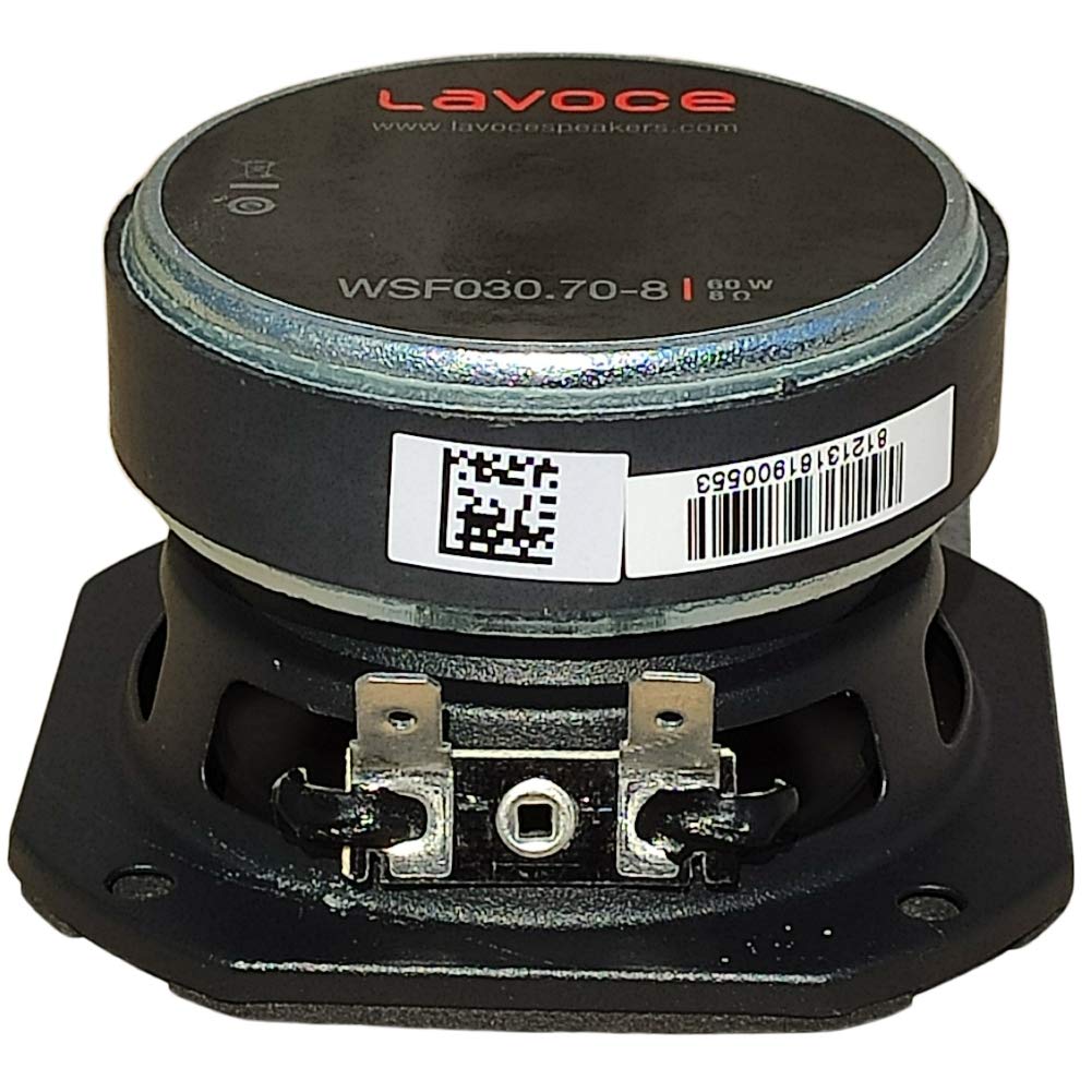LA VOCE 1 WOOFER ITALIANA WSF030.70-8 altoparlante da 8,20 x 8,20 cm da 30 watt rms e 60 watt max con impedenza 8 ohm sensibilità 85,5 db per casa, 1 pezzo