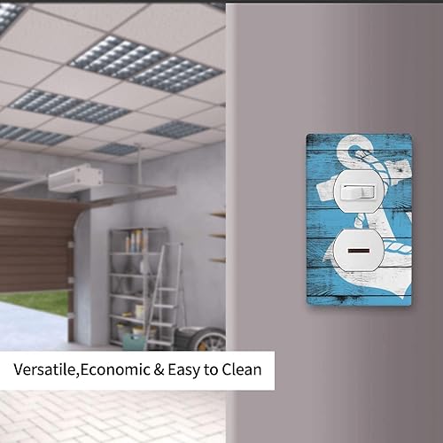 Miniatura 6 de Tablero náutico ancla individual dúplex interruptor de luz cubierta de placa de pared decoración cubierta de pared para el hogar dormitorio cocina