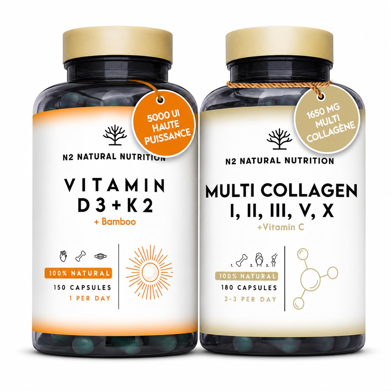 Vitamine D3 K2 formule 5000 UI enrichie en multi collagène - 8