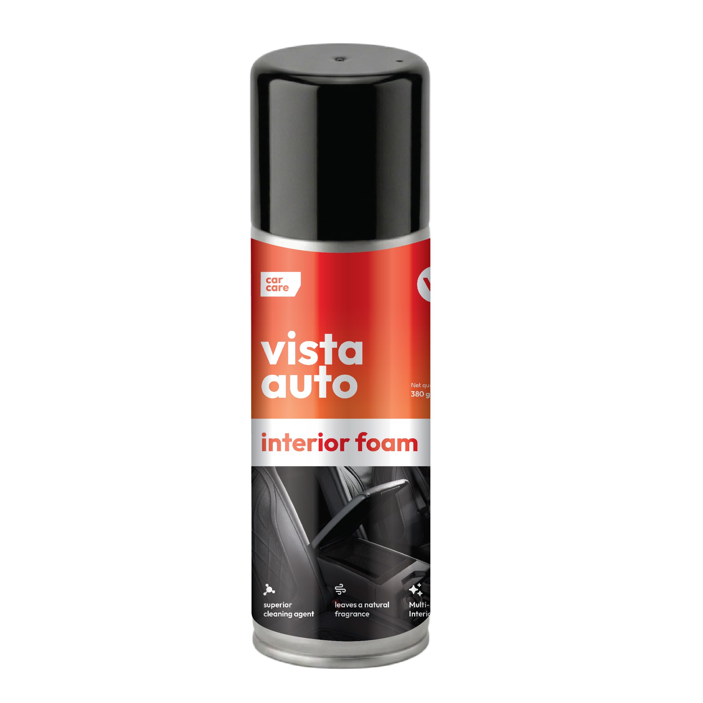 Vista Interior Foam 450 Ml | Scented Multi-Surface Car Interior Foam Cleaner | Dashboard, Upholstery, Leather & Fabric Cleaner | Removes Stains And Dirt-image-20