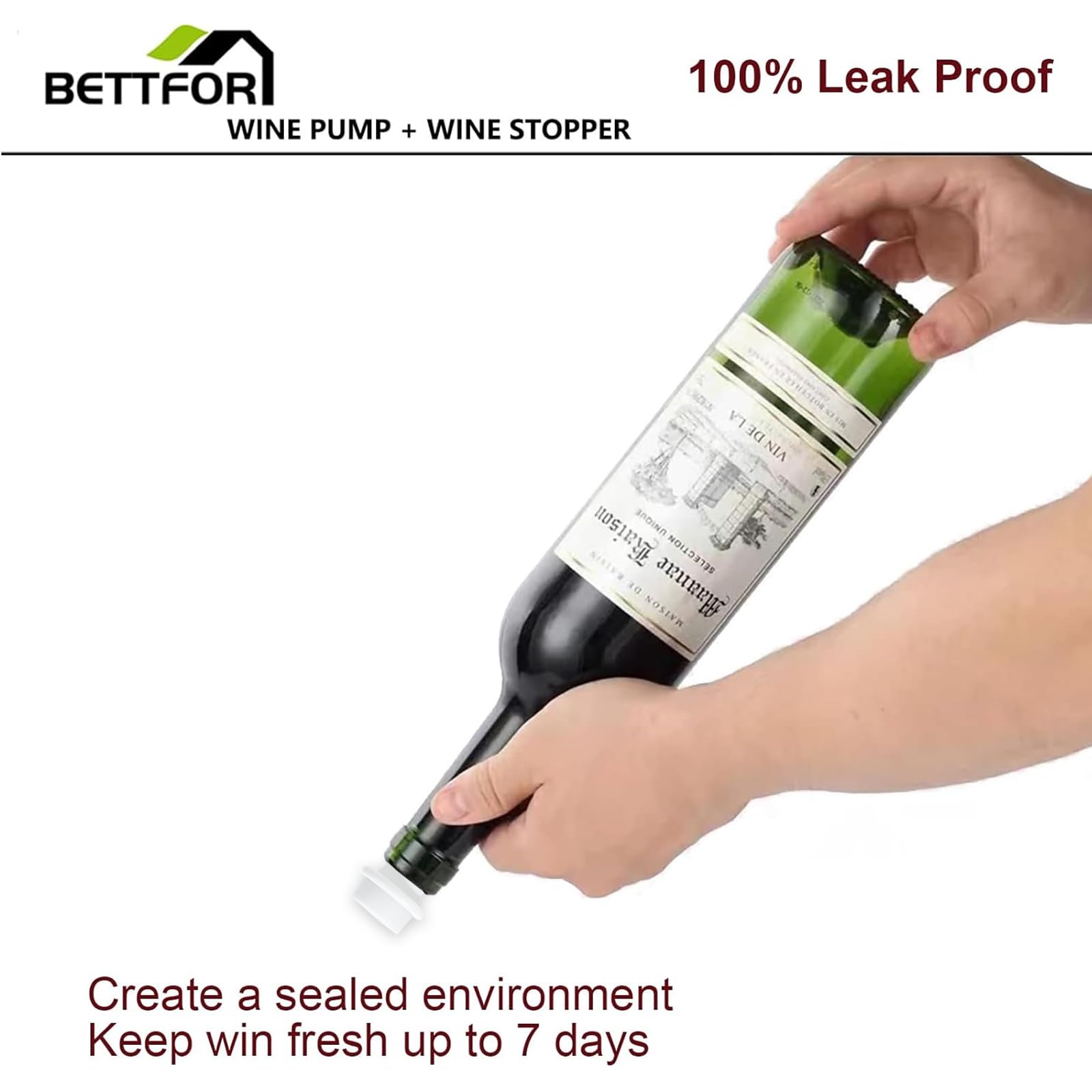 Pompa salva vino con 4 tappi sottovuoto per bottiglie di vino con silicone per uso alimentare, a prova di perdite, mantiene fresco, adatto per tutte le bottiglie di vino standard