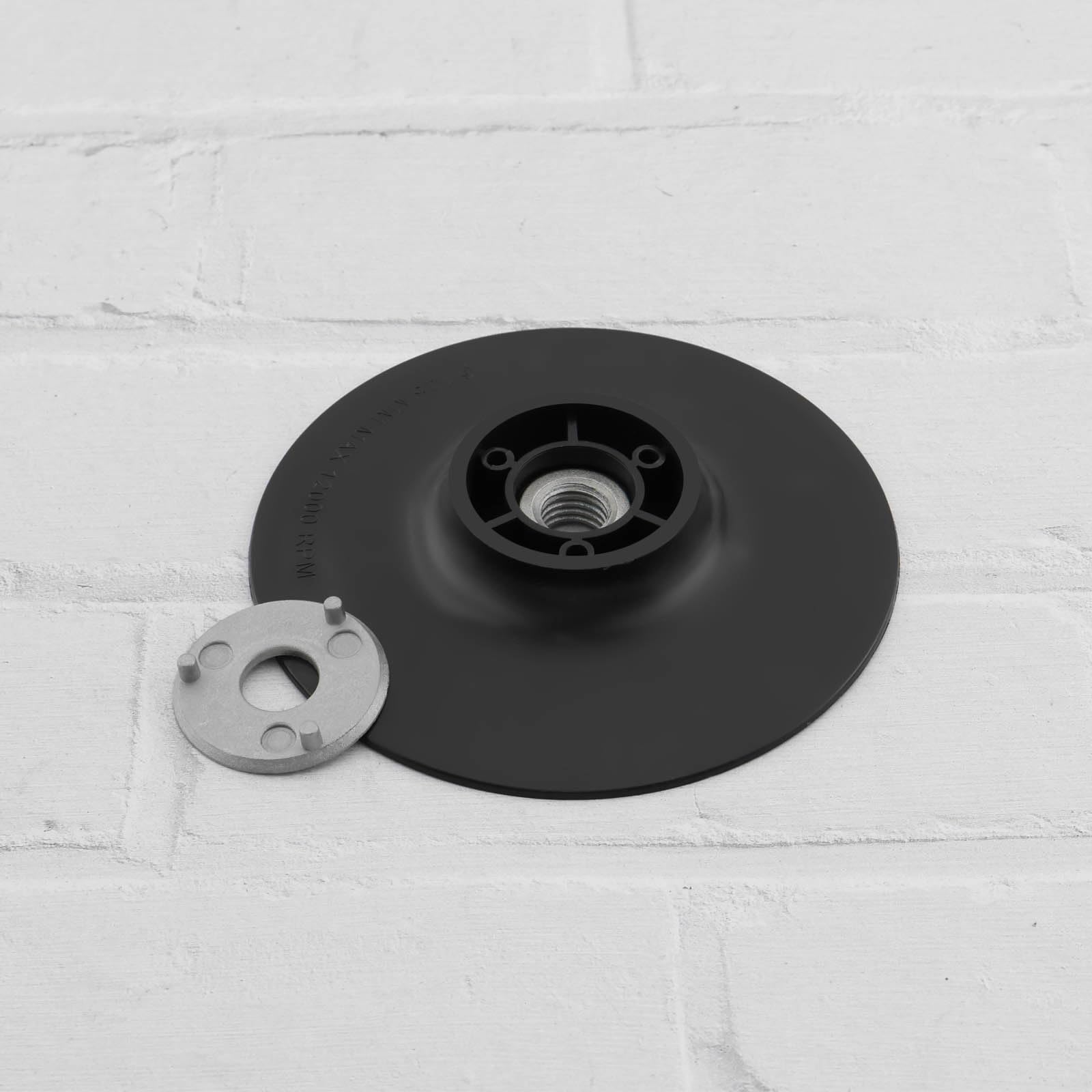 Create idea 4 dischi abrasivi M14 da 125 mm in gomma e acciaio per carta abrasiva vassoio smerigliatrice angolare speciale Ddisc nero, BF005_M