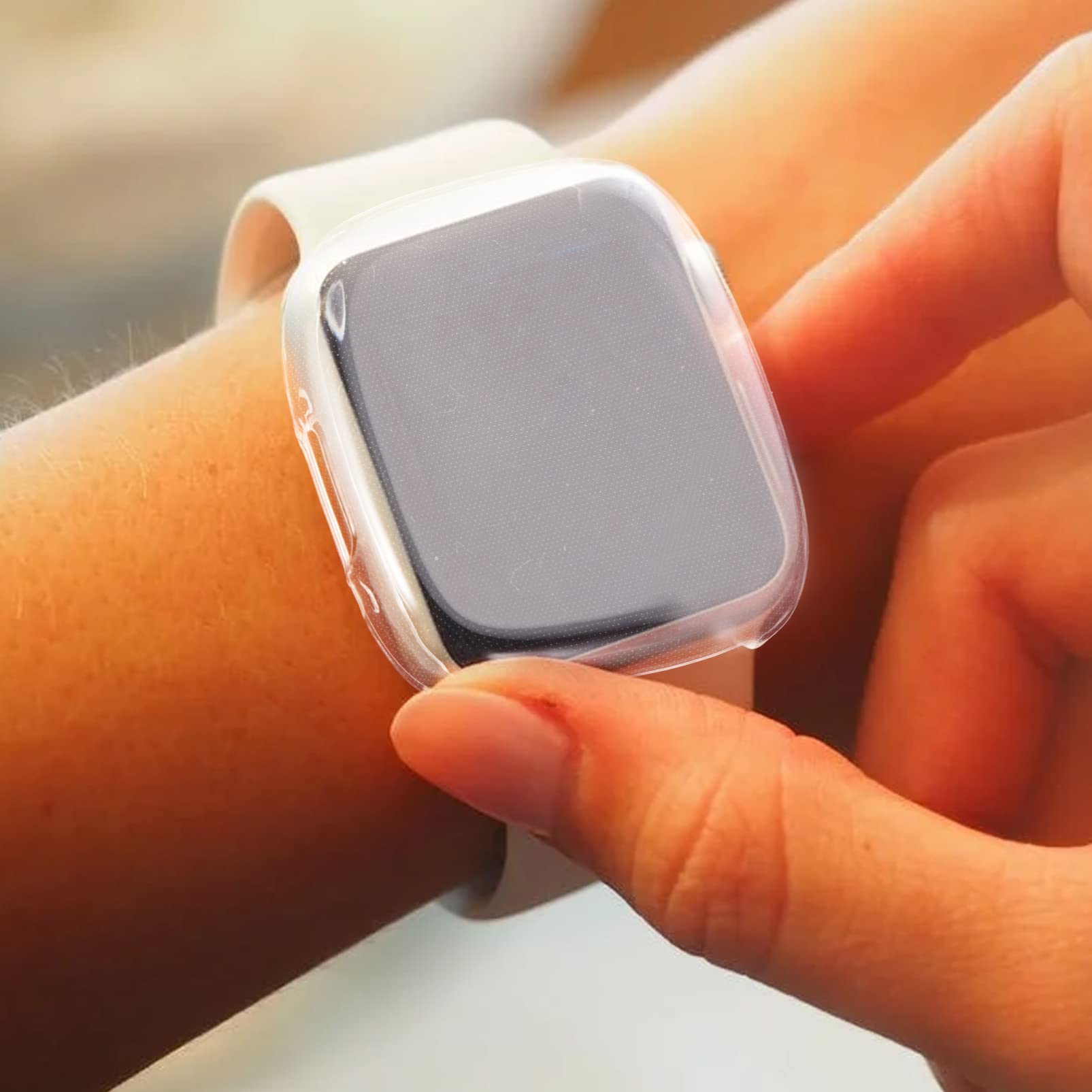Angoily 20pezzi Custodia Protettiva Trasparente Per Smartwatch Sense Da Trasparente Protezione Completa Resistente Graffi e Urti Facile Accesso Tasti e Funzioni