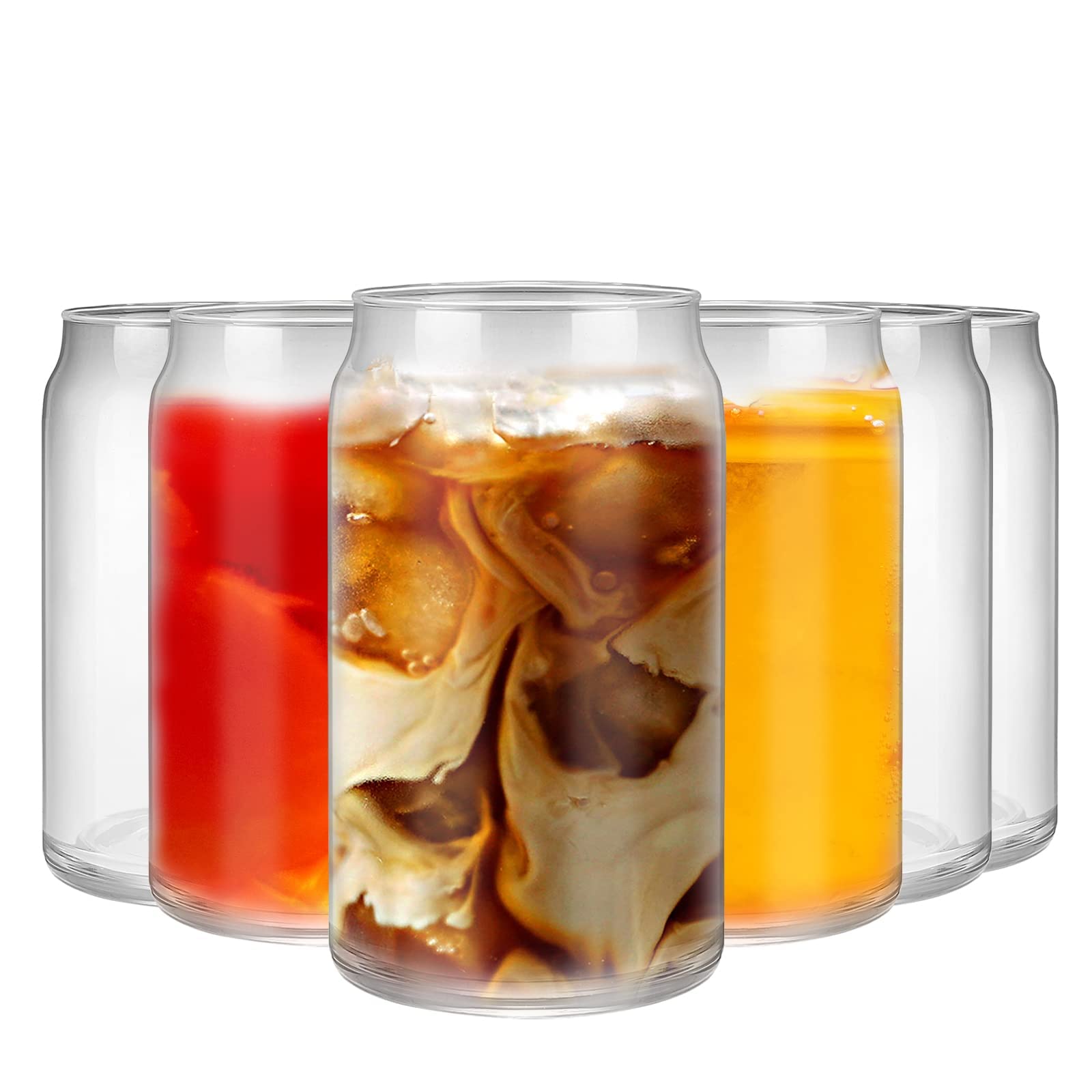 Cafezi Beer Can Glasses 16 oz ,