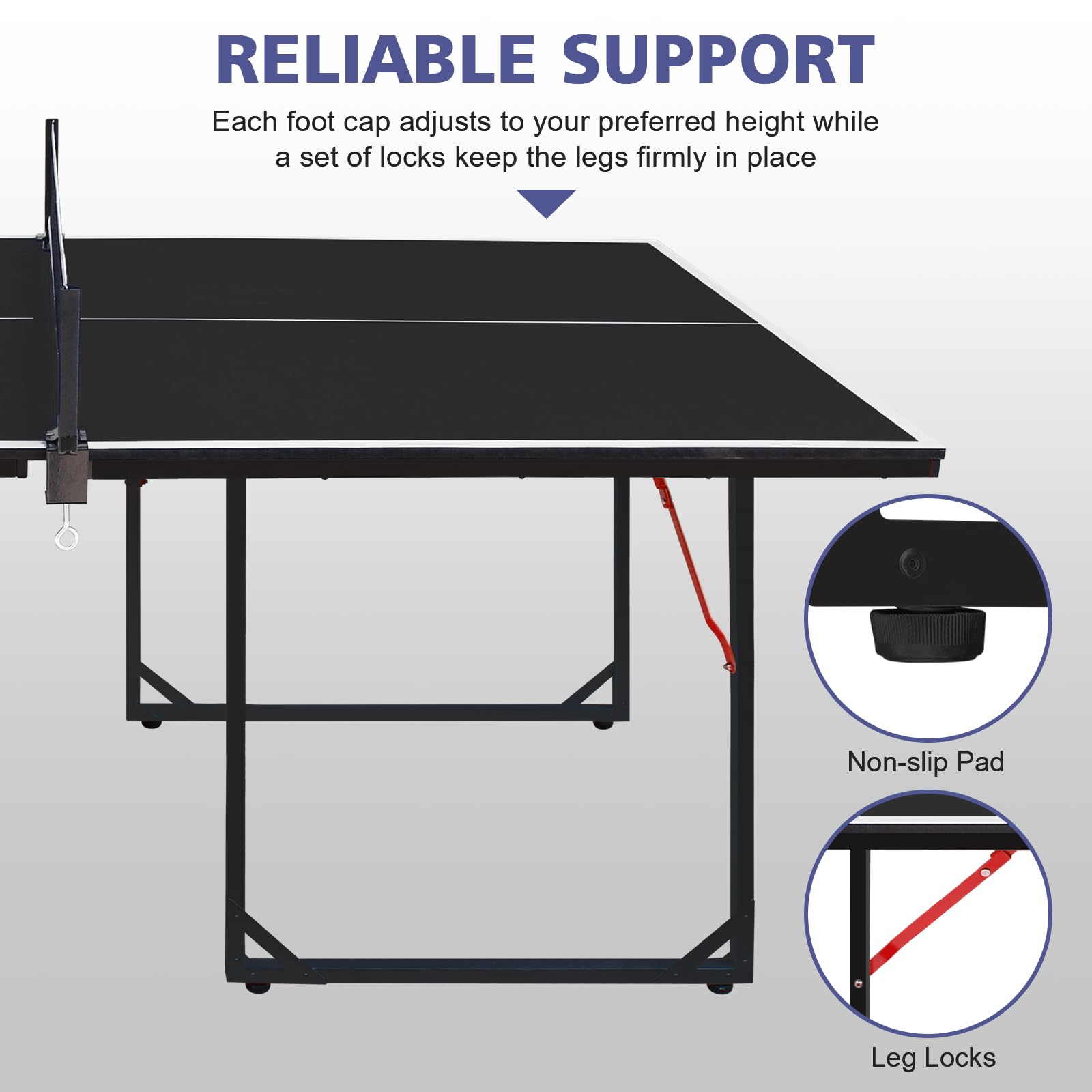 Pingpong Tisch 182cm Faltbar Mit Netz Schläger Bälle Schwarz