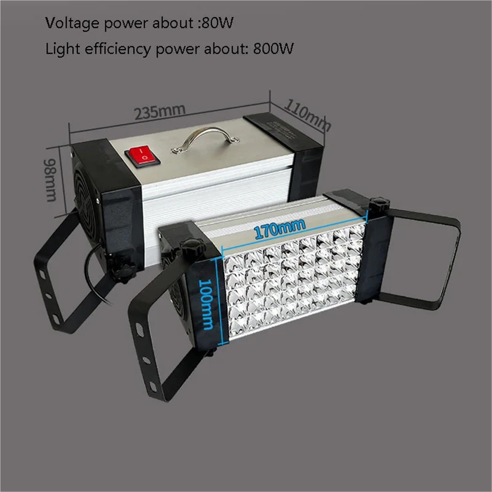 Lampe de polymérisation UV 600 W 800 W 365 nm 395 nm 405 nm, Colle, résine, Huile Verte, Soudure, revêtement de Carte PCB, écran LCD, Peinture(395nm,800W)