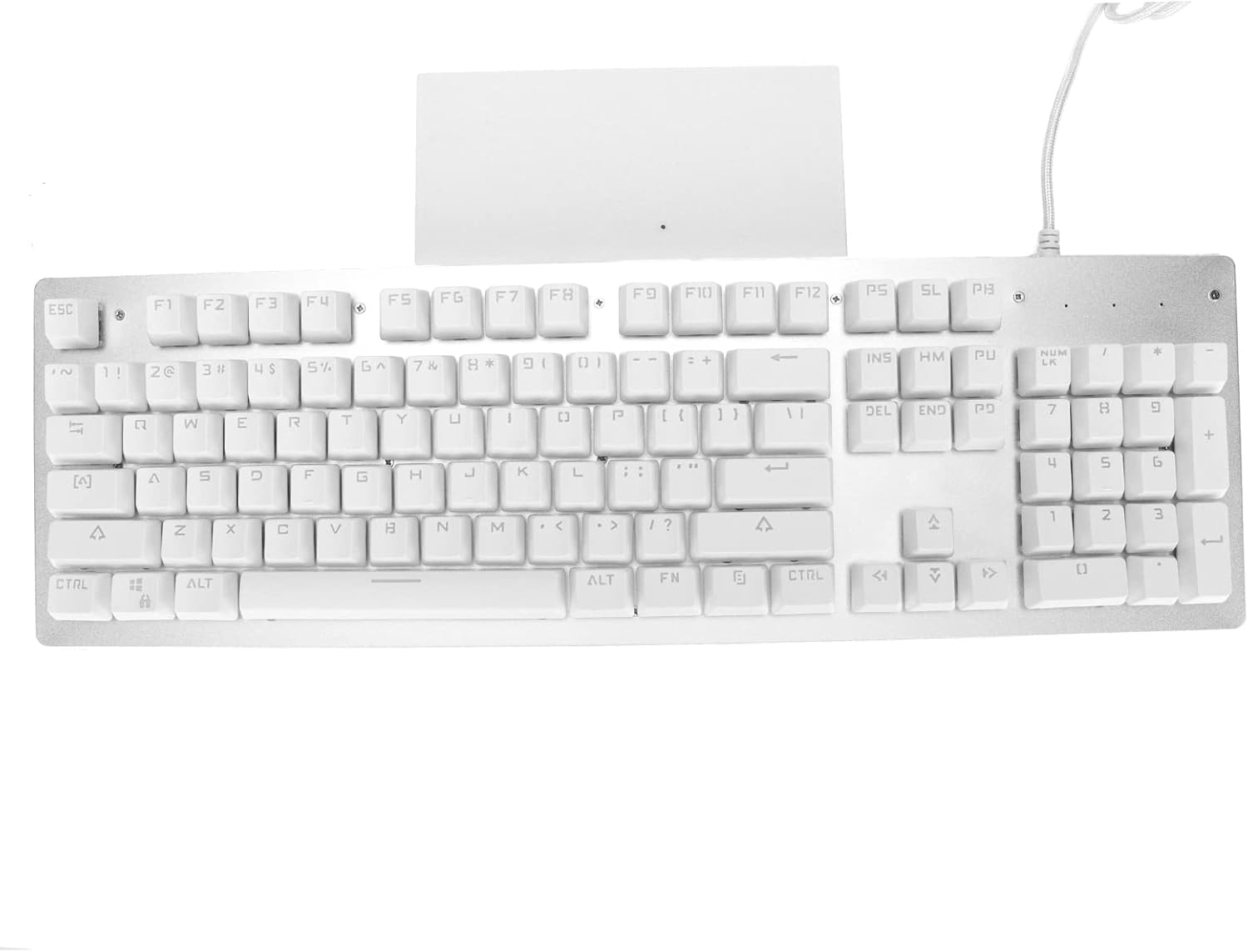 Kafuty1 Gaming Keyboard, 104 Keys RGB Backlight USB Wired