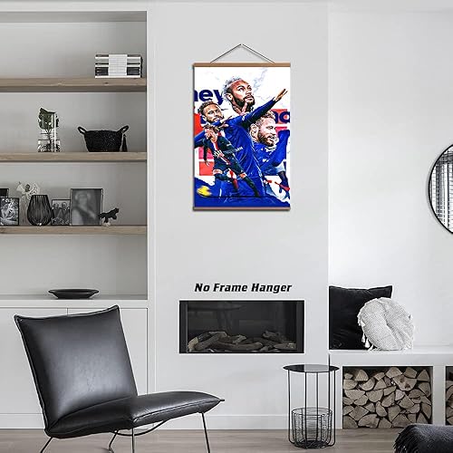 Miniatura 3 de Neymar - Póster en lienzo para pared diseño de estrellas de fútbol de Kroity Paris Saint-Germain Neymar Jr Póster de lienzo para decoración de sala